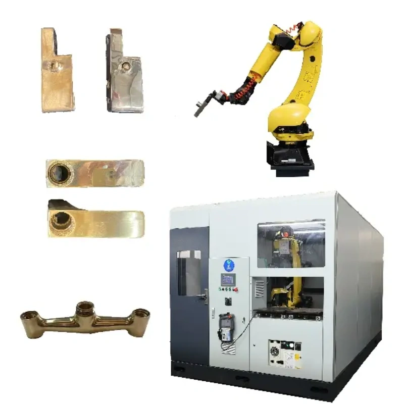Metal grinding and polishing machine for various materials such as iron castings, aluminum alloys, brass, etc